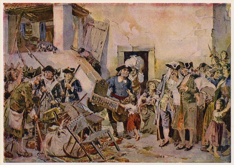 People thrown into poverty pawning their belongings, Portugal by Alfredo Roque Gameiro