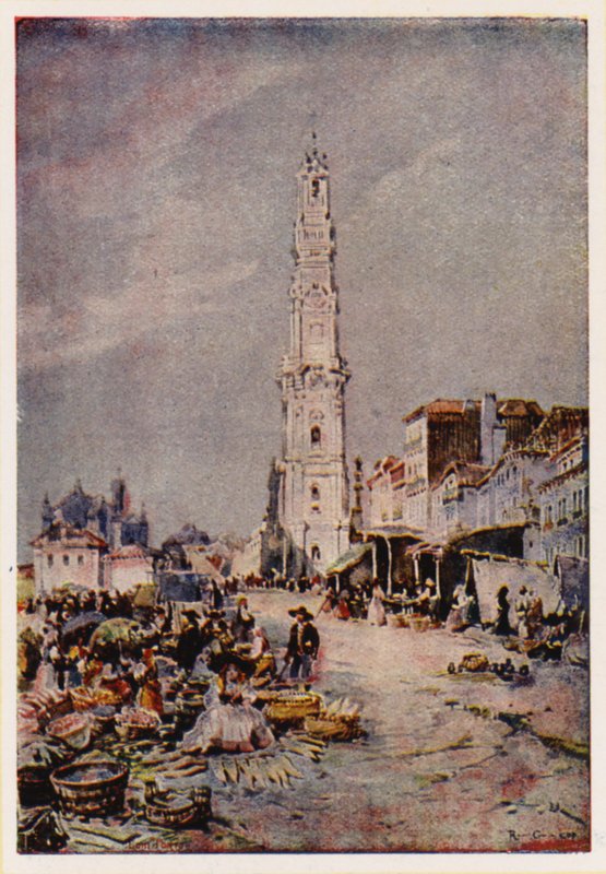 Torre dos Clerigos, Porto, Portugal by Alfredo Roque Gameiro