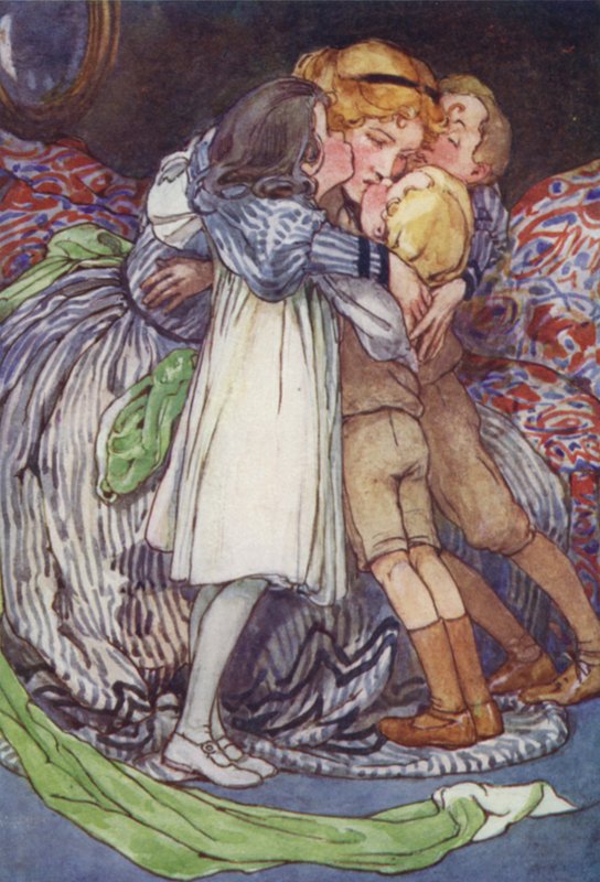 Those Dear Faces Pressed Against Hers by Alice Bolingbroke (after) Woodward