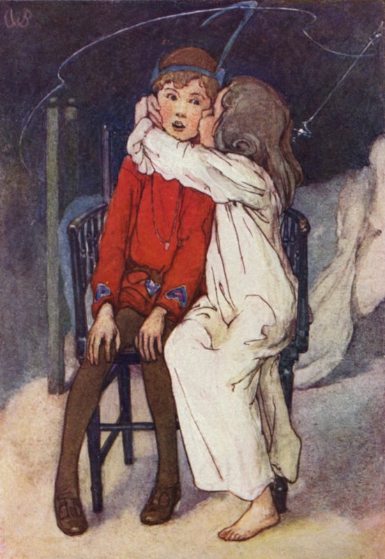 Wendy Gently Kissed His Cheek by Alice Bolingbroke (after) Woodward