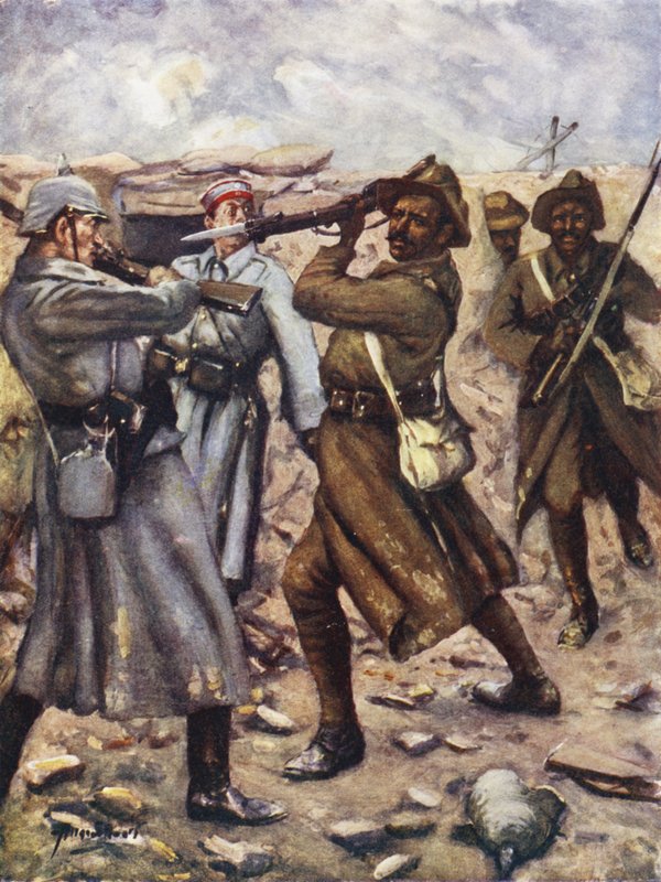 The First Indian to Win the Victoria Cross - Naik Darwan Singh Negi, Festubert, France, November 1914 by Allan (after) Stewart