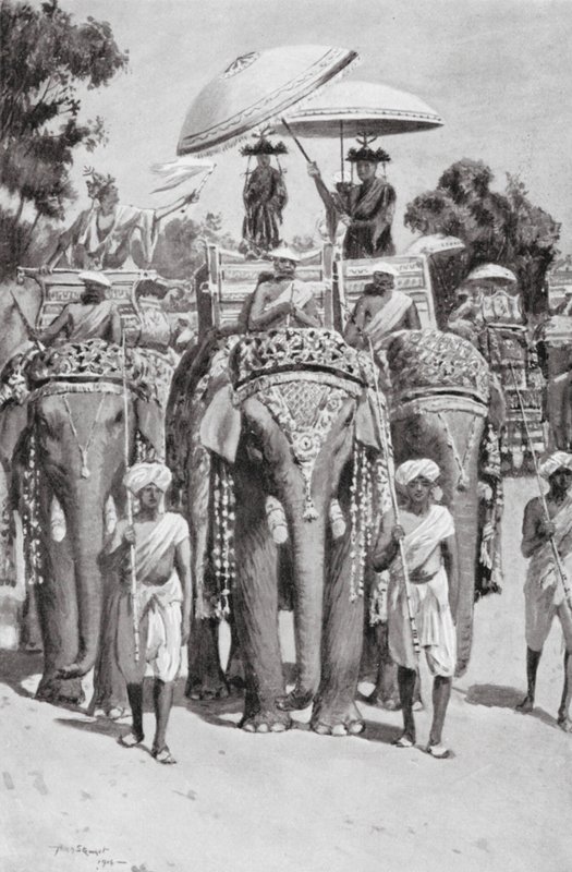 The Emperor Harsha Pays Homage to Buddha, AD 645 by Allan Stewart