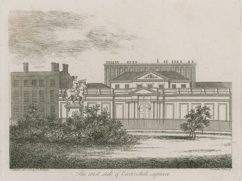 The West Side of Cavendish Square, London by Alois Schonn