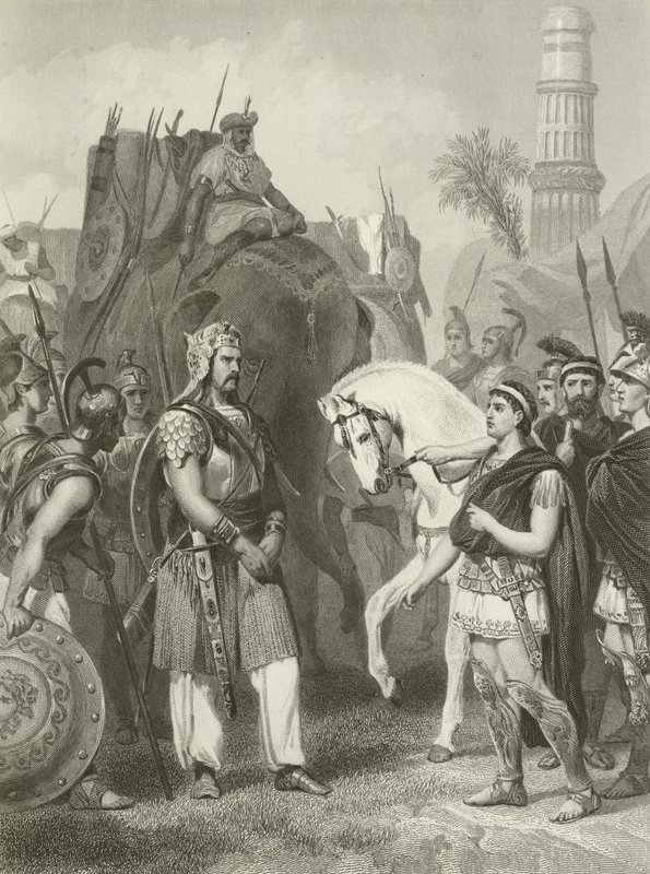 Surrender of Porus to the Emperor Alexander, 326 BC by Alonzo Chappel