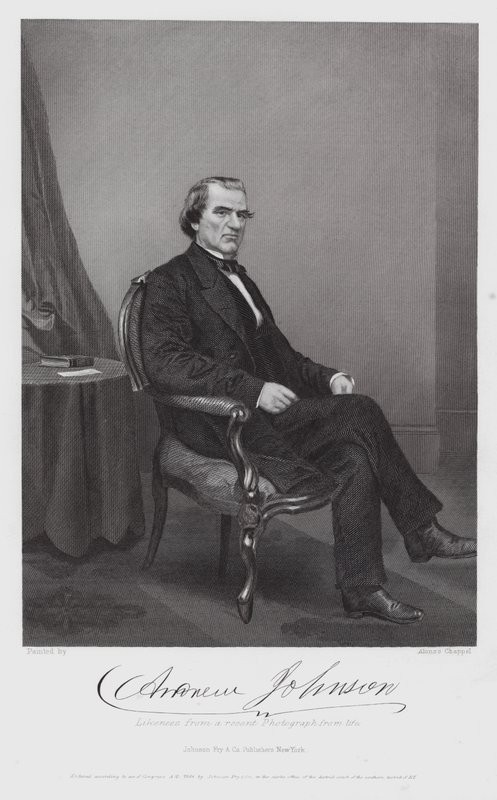 Andrew Johnson by Alonzo (after) Chappel