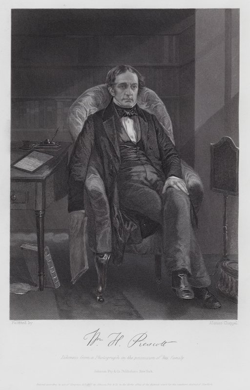 William Hickling Prescott by Alonzo (after) Chappel