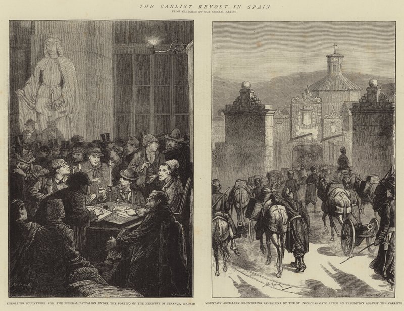The Carlist Revolt in Spain by Alphonse Adolphe Bichard