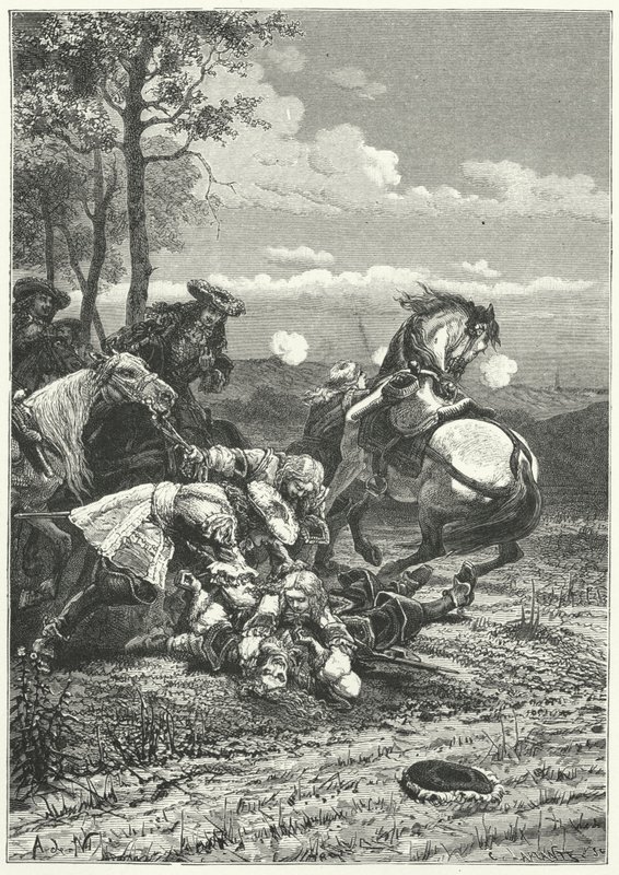 Death of Marshal Turenne at the Battle of Salzbach by Alphonse Marie de (after) Neuville