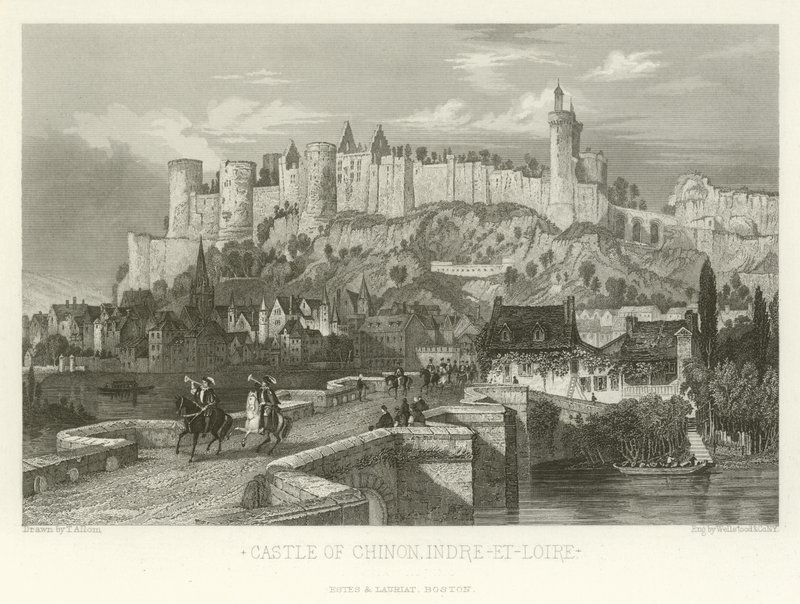 Castle of Chinon, Indre-et-Loire by Alphonse Marie de Neuville