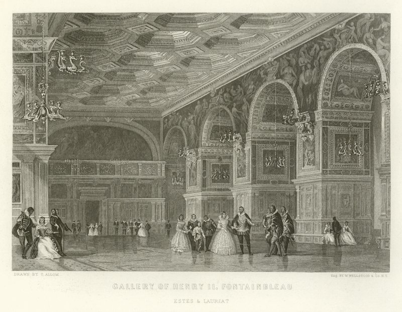 Gallery of Henry II, Fontainbleau by Alphonse Marie de Neuville