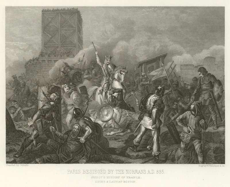 Paris Besieged by the Normans, AD 885 by Alphonse Marie de Neuville