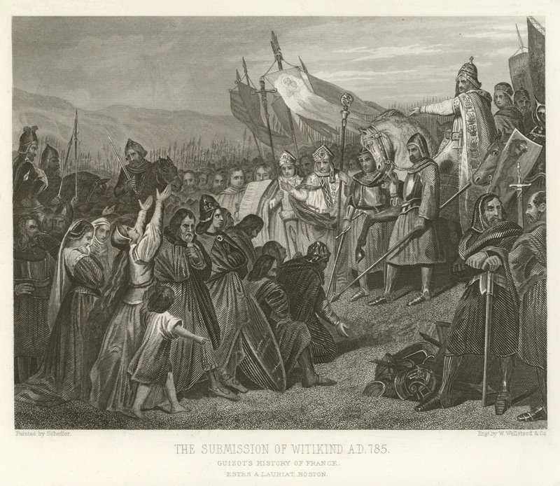 The Submission of Witikind, AD 785 by Alphonse Marie de Neuville