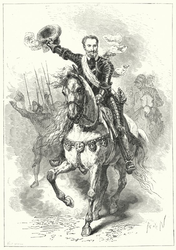 Henry IV of France at the Battle of Ivry, 1590 by Alphonse Marie de after Neuville