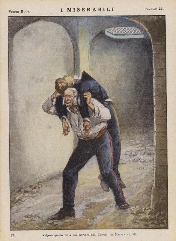 Illustration for Les Miserables by Victor Hugo by Ambrogio Lombardi