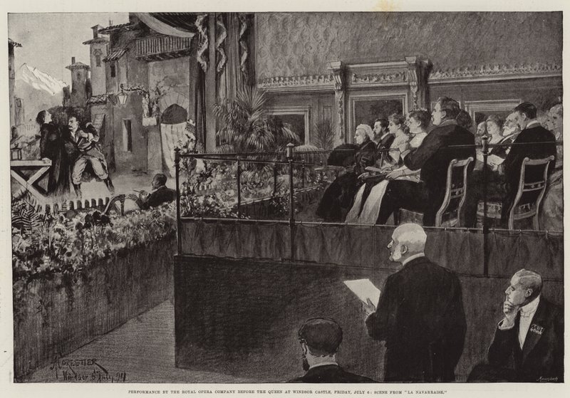 Performance by the Royal Opera Company before the Queen at Windsor Castle, Friday, 6 July, Scene from La Navarraise by Amedee Forestier
