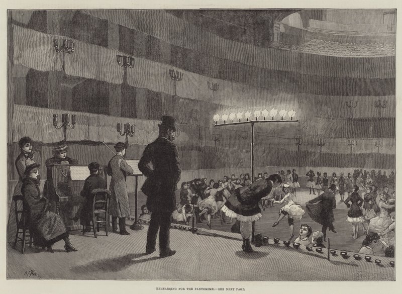 Rehearsing for the Pantomime by Amedee Forestier