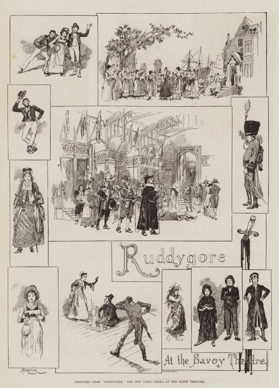 Sketches from Ruddygore, the New Comic Opera at the Savoy Theatre by Amedee Forestier