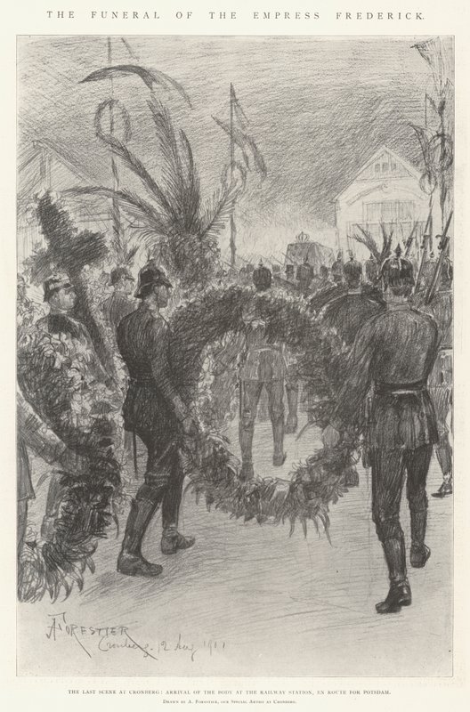 The Funeral of the Empress Frederick by Amedee Forestier