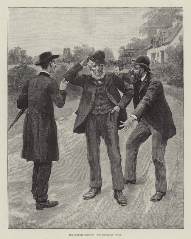 The General Election, the Perplexed Voter by Amedee Forestier