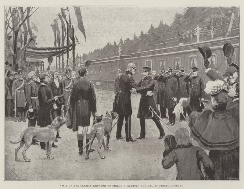 Visit of the German Emperor to Prince Bismarck, Arrival at Friedrichsruh by Amedee Forestier
