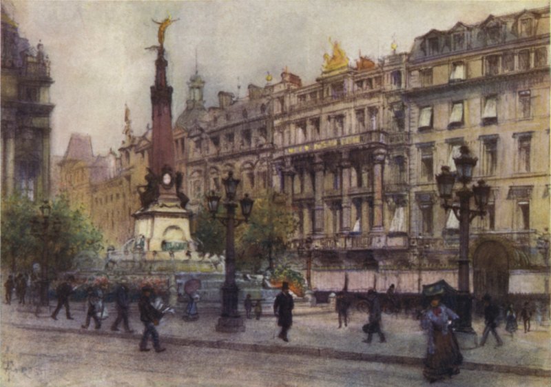 Place de Brouckere, Brussels by after Amedee Forestier