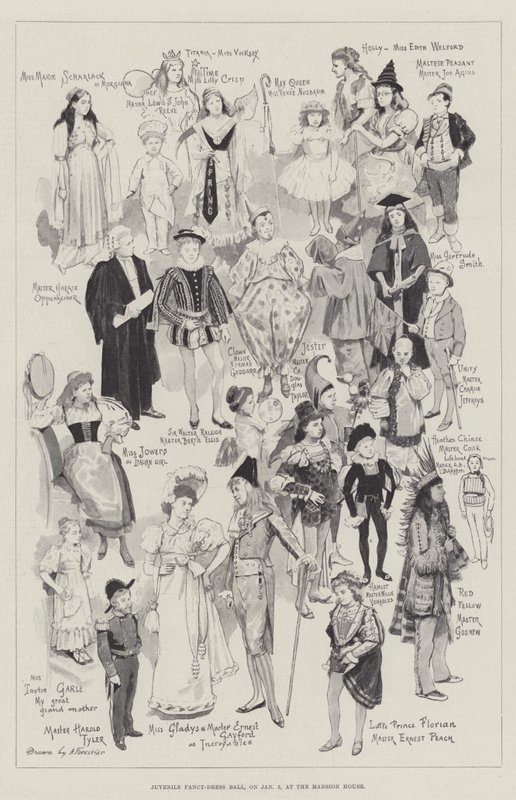 Juvenile Fancy-Dress Ball, on 5 January, at the Mansion House by Amedee Forestier