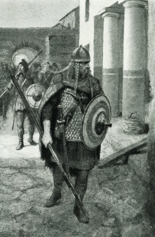 Saxons Entering Deserted London by Amedee Forestier