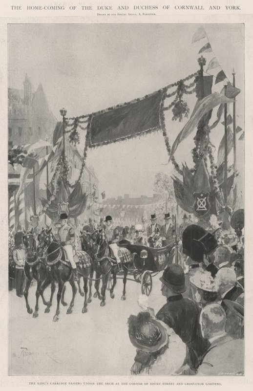 The Home-Coming of the Duke and Duchess of Cornwall and York by Amedee Forestier