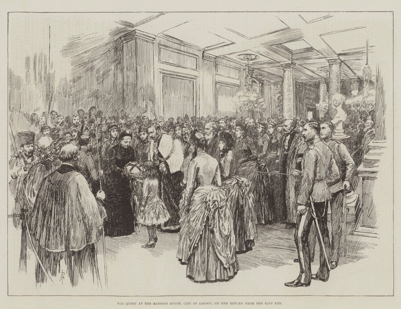 The Queen at the Mansion House, City of London, on Her Return from the East End by Amedee Forestier