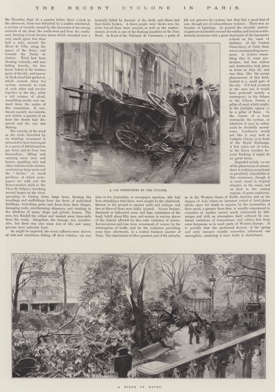 The Recent Cyclone in Paris by Amedee Forestier