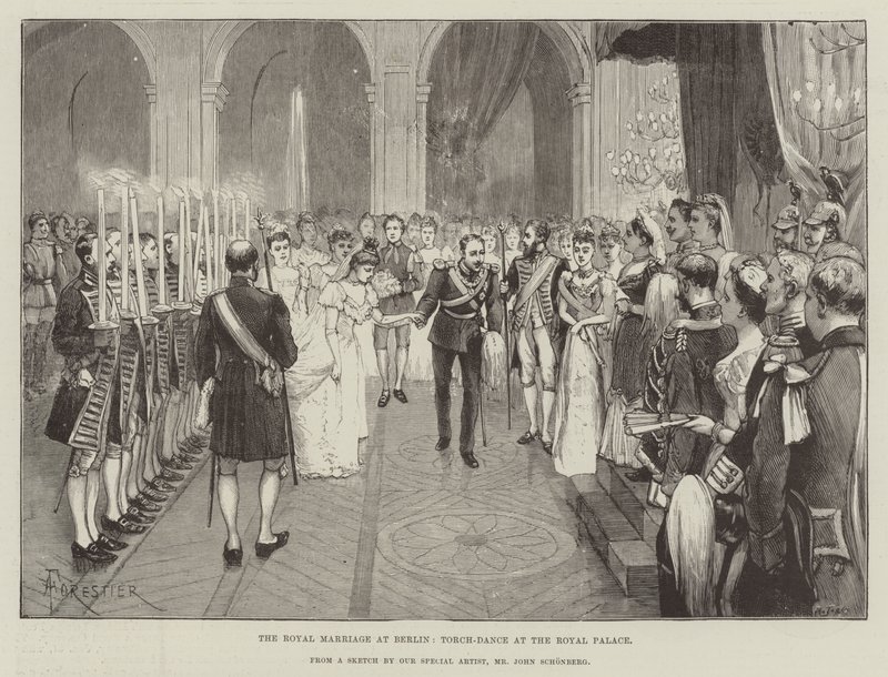 The Royal Marriage at Berlin, Torch-Dance at the Royal Palace by Amedee Forestier