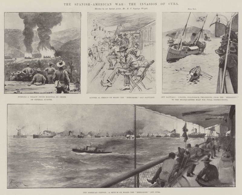 The Spanish-American War, the Invasion of Cuba by Amedee Forestier