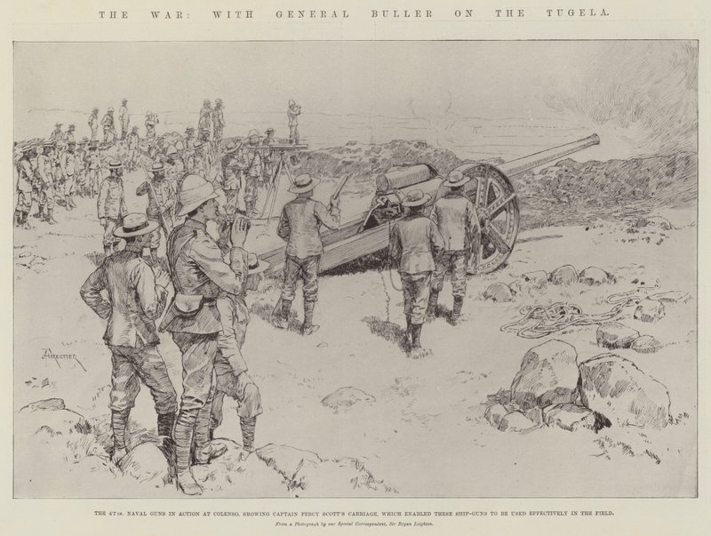 The War, with General Buller on the Tugela by Amedee Forestier