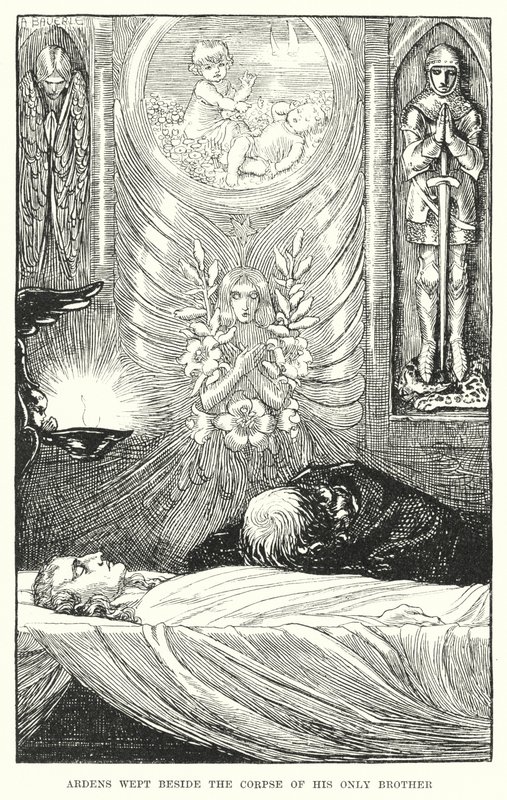 Ardens Wept Beside the Corpse of His Only Brother by Amelia M. (attr.to) Bowerley or Bauerle
