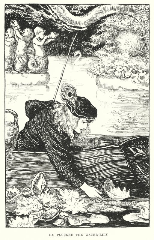He plucked the water-lily by Amelia M. (attr.to) Bowerley or Bauerle