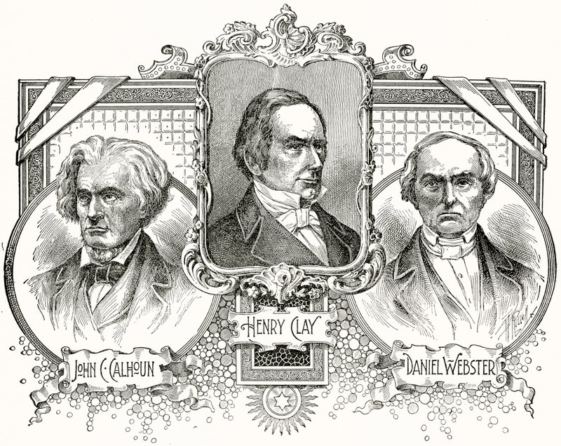 John C. Calhoun, Henry Clay, Daniel Webster by American School