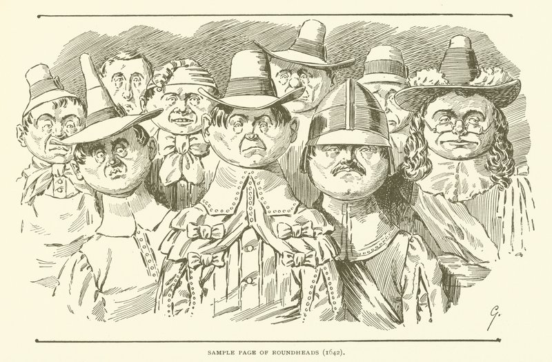 Sample Page of Roundheads, 1642 by American School
