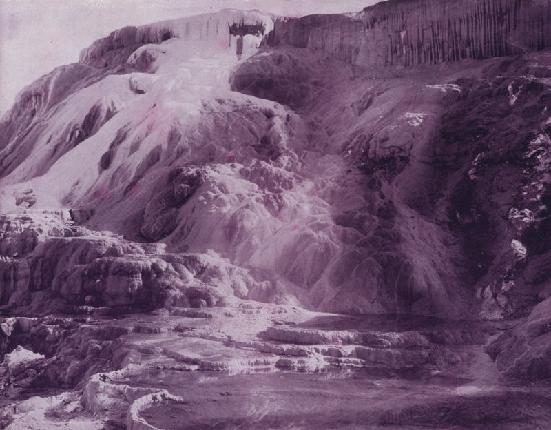 Beryl Springs and Cleopatra Terrace, Yellowstone National Park by American Photographer (after)