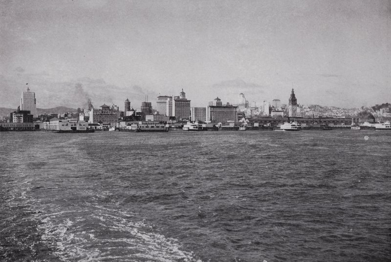 California: San Francisco Skyline, from a Southern Pacific Ferry by American Photographer (after)