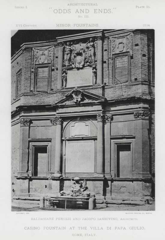 Casino Fountain at the Villa Di Papa Giulio, Rome, Italy by American Photographer (after)