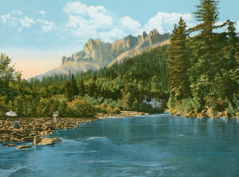 Castle Crags in Sacramento Canon by American Photographer (after)