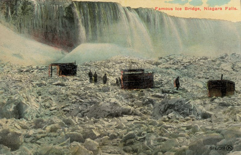 Famous ice bridge at Niagara Falls, New York, USA by American Photographer (after)