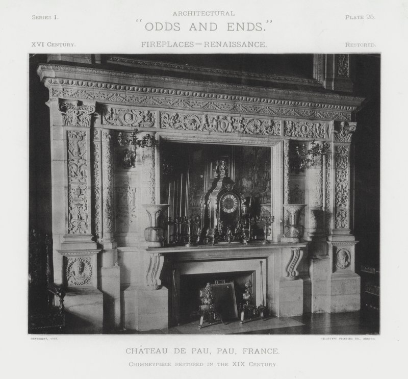 Fireplace: Chateau De Pau, Pau, France by American Photographer (after)