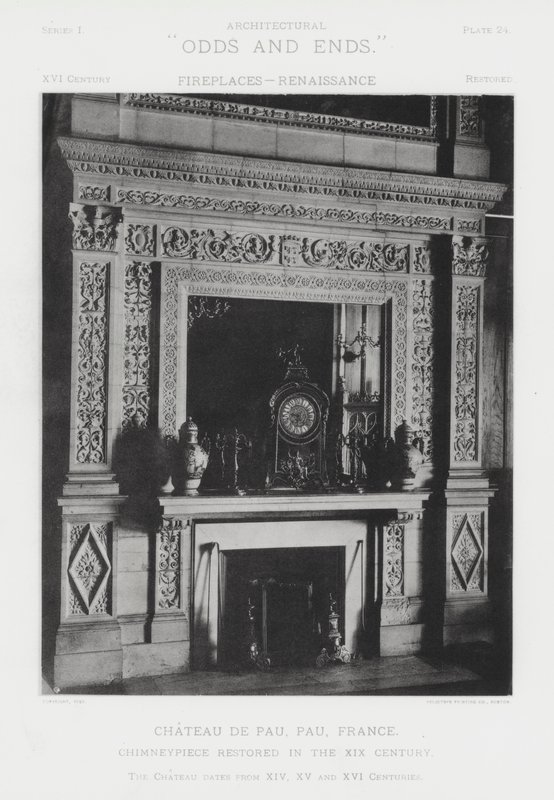 Fireplace: Chateau De Pau, Pau, France by American Photographer (after)