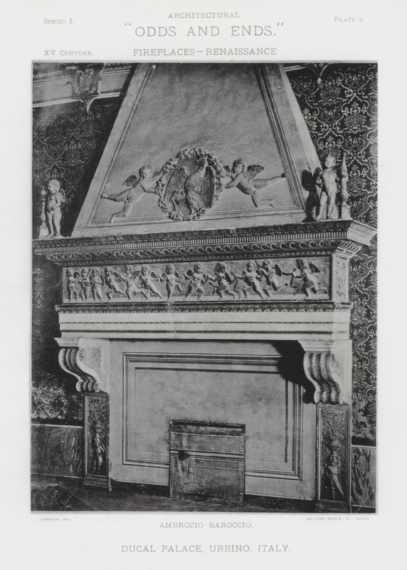 Fireplace: Ducal Palace, Urbino, Italy by American Photographer (after)