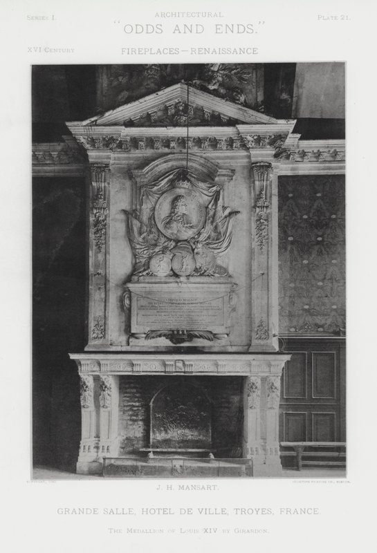 Fireplace: Grande Salle, Hotel De Ville, Troyes, France by American Photographer (after)
