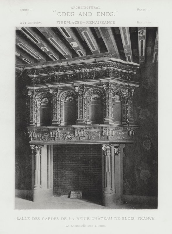 Fireplace: Salle Des Gardes De La Reine, Chateau De Blois, France by American Photographer (after)