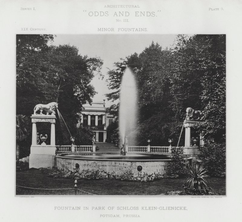 Fountain in Park of Schloss Klein-Glienicke, Potsdam, Prussia by American Photographer (after)