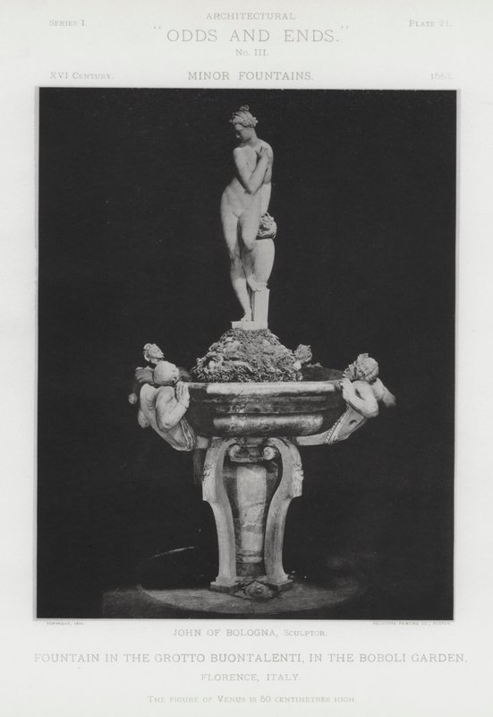 Fountain in the Grotto Buontalenti, in the Boboli Garden, Florence, Italy by American Photographer (after)