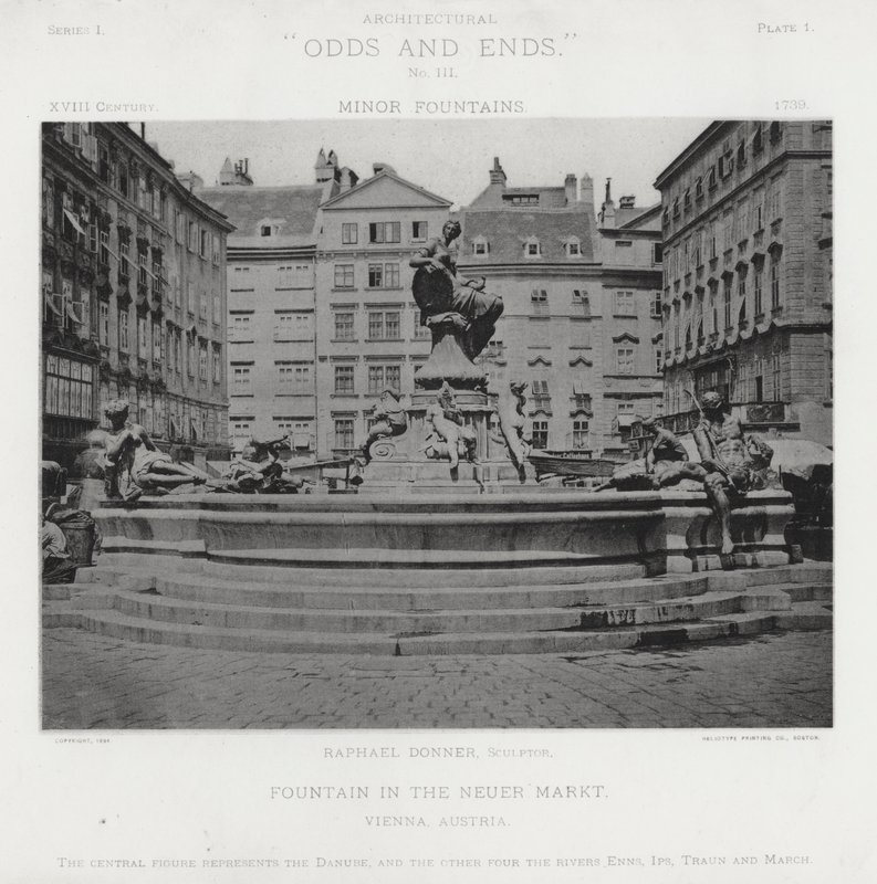 Fountain in the Neuer Markt, Vienna, Austria by American Photographer (after)